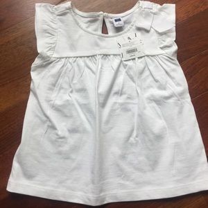 New Janie and Jack White top girls size 4